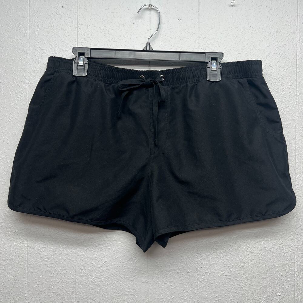 Merona High Rise Black Lightweight Elastic Waist Womens Shorts Size Large